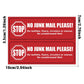10 Pack Self Adhesive No Junk Mail Mailbox Stickers for Home and Office