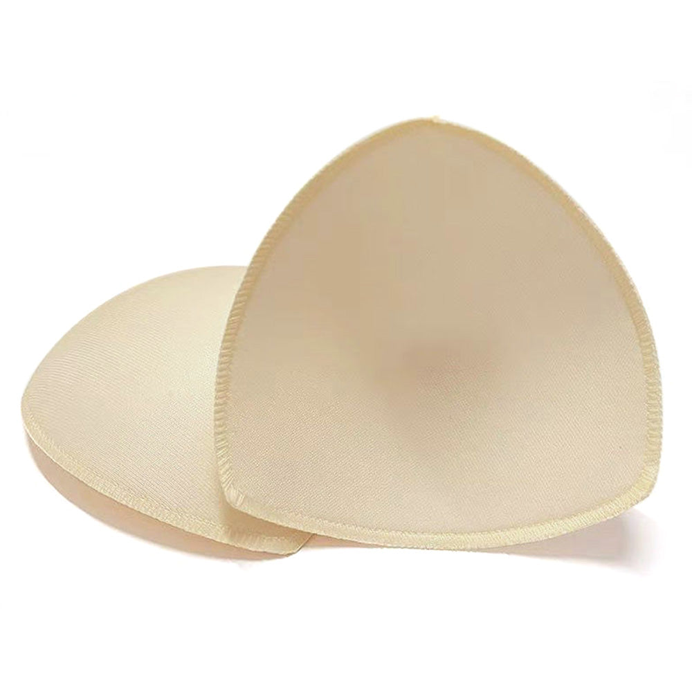 4 Pairs Triangle Replacement Foam Bra Pad Inserts for Sports Bras-Beige