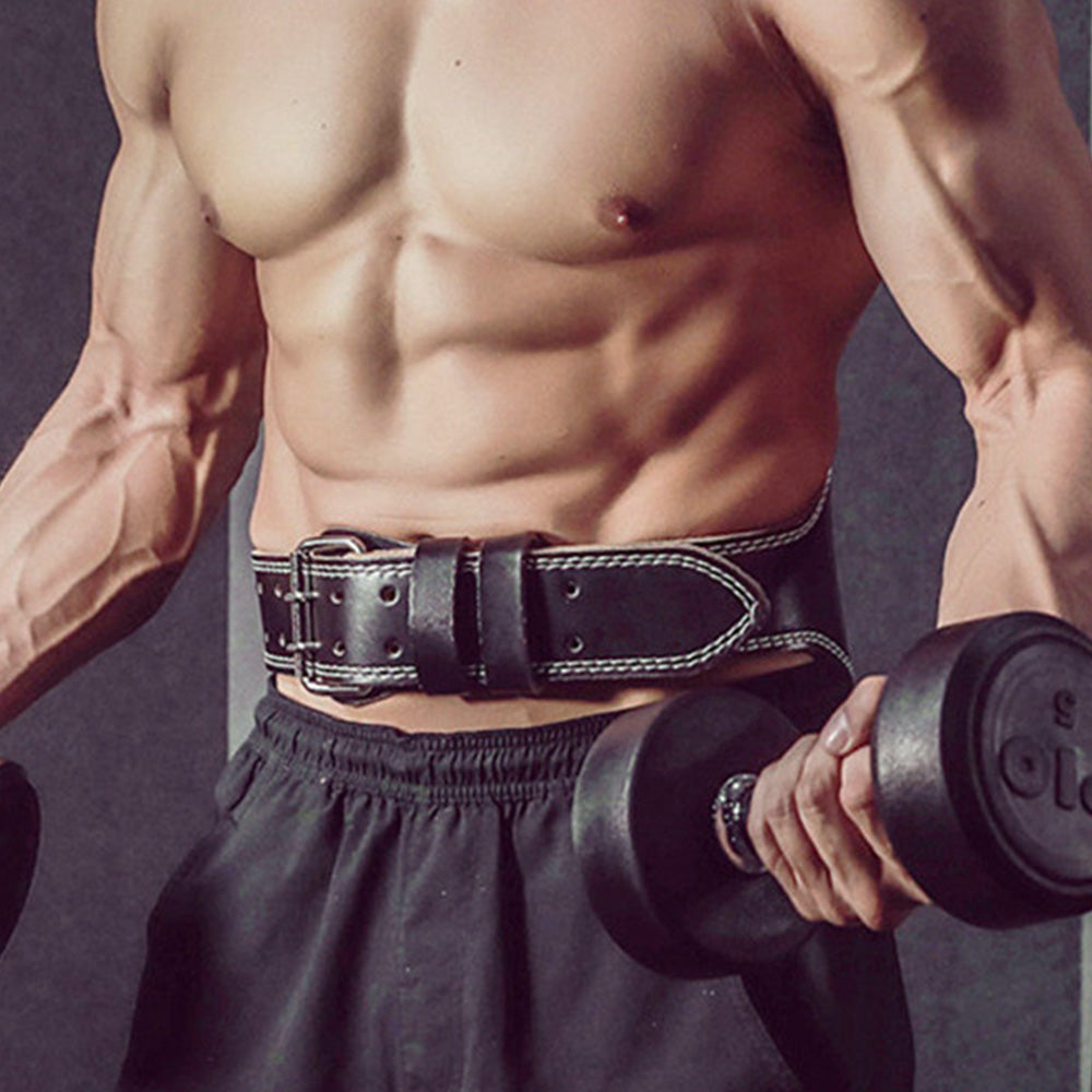 PU Leather Gym Waist Support Belt for Fitness Training and Back Support