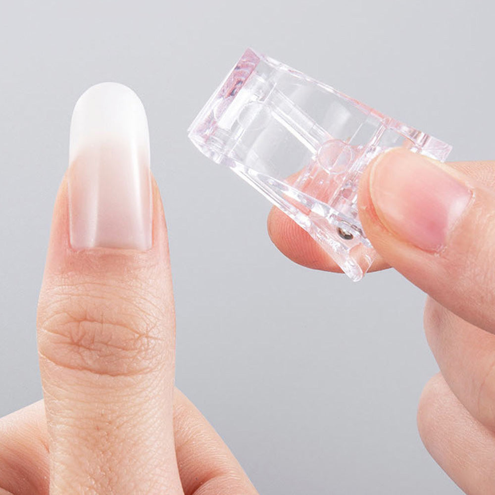 10 Piece Clear Durable Nail Tips Clips for Home and Salons