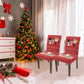 2Pcs One-piece Christmas Stretch Dining Room Chair Protector Cover-Snowman