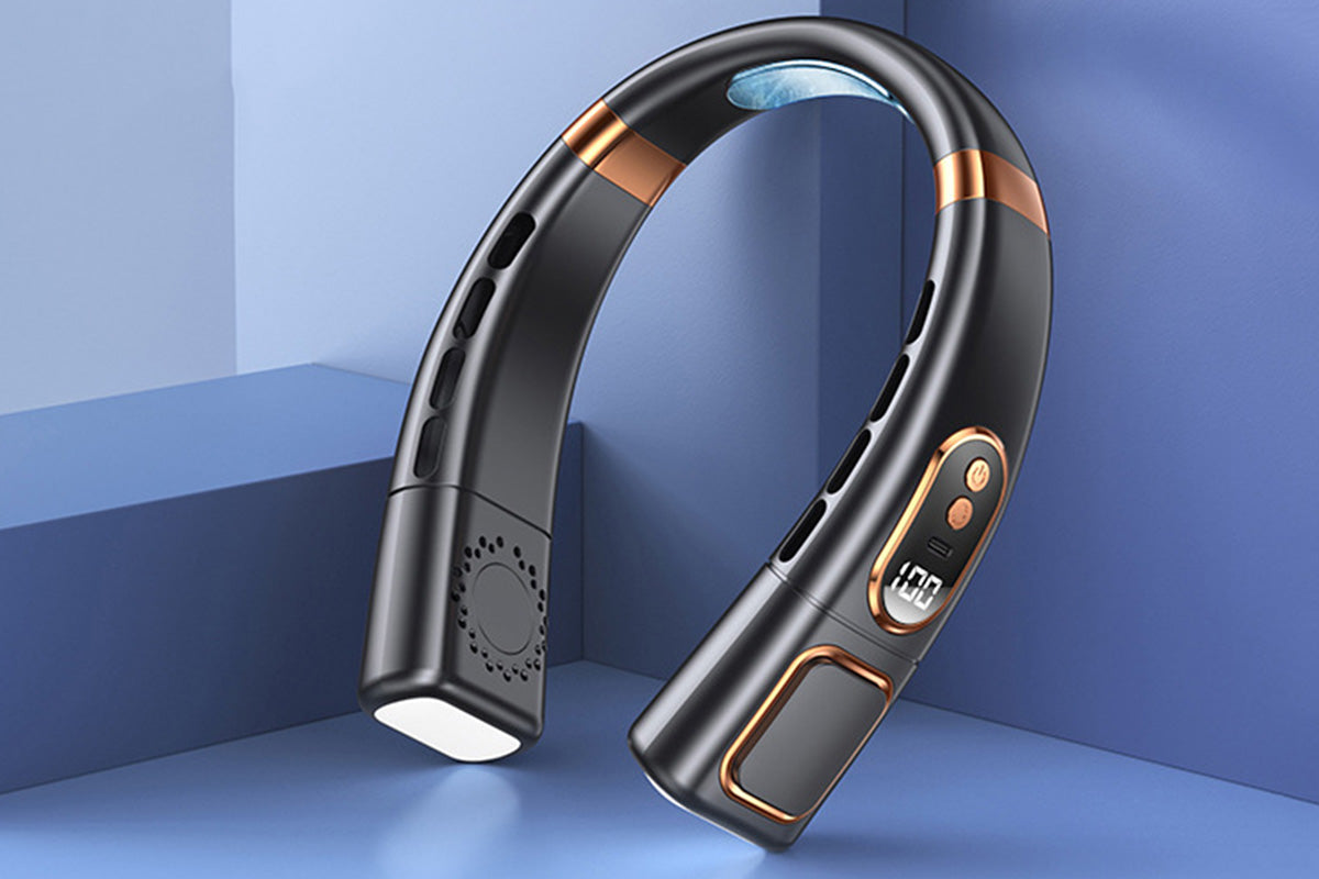 Neck Air Conditioner Wearable Personal Fan Neck Fan With Cooling Plate