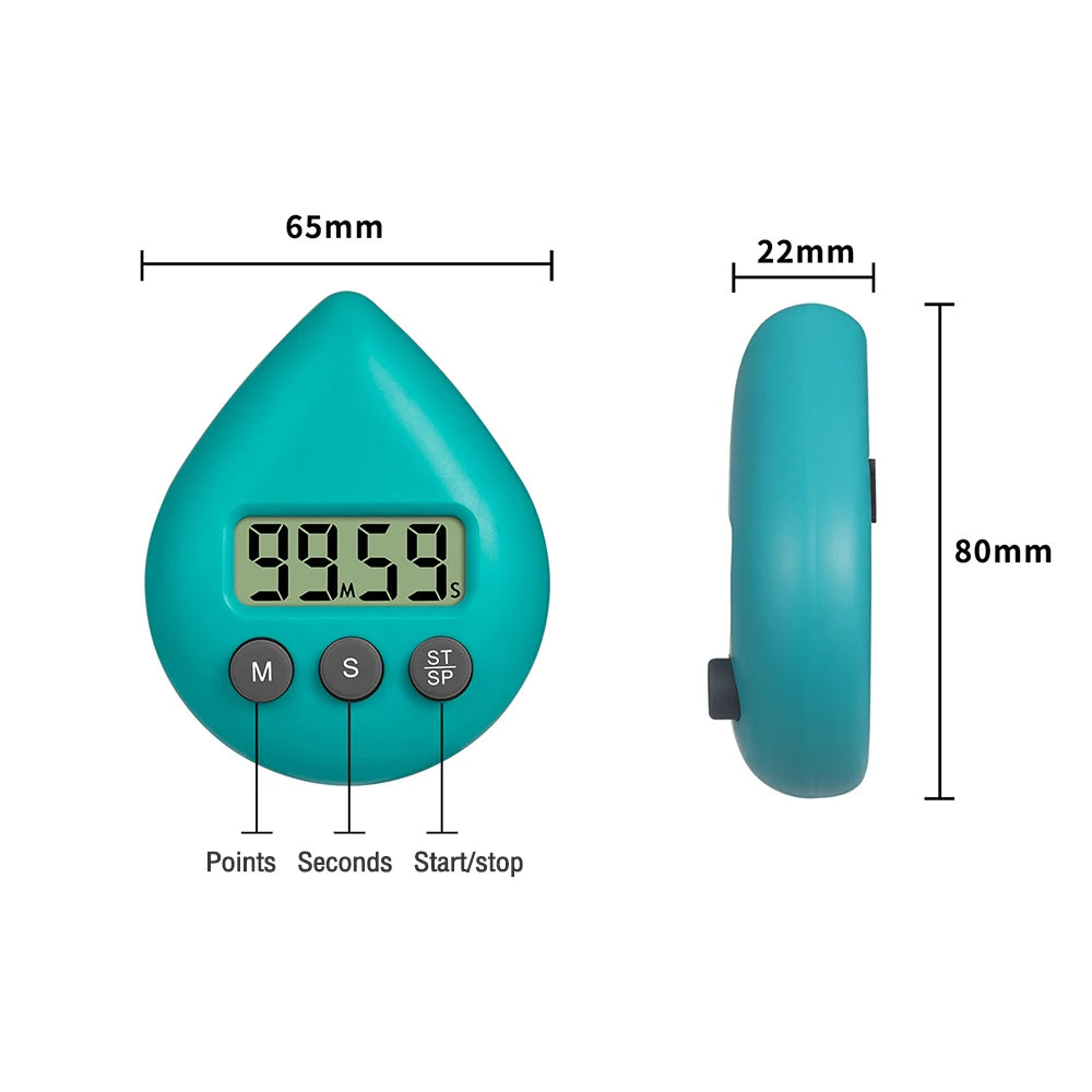 Digital Shower Timer Kitchen Alarm Timer with Suction Cup