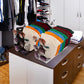 2 Pack Metal Hat Organizer Racks for 8 Caps and 3 Glasses Each