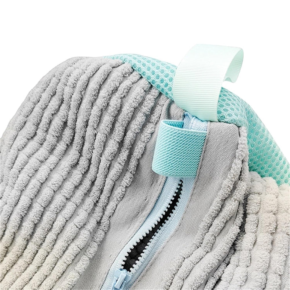 2Pcs Reusable Chenille Shoe Washing Bag with Zipper