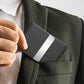 Business Card Holder Slim PU Leather Stainless Steel Name Card Case