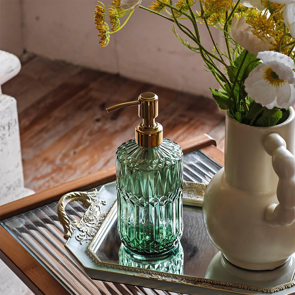 450ml Glass Soap Dispenser for Kitchen Bathroom