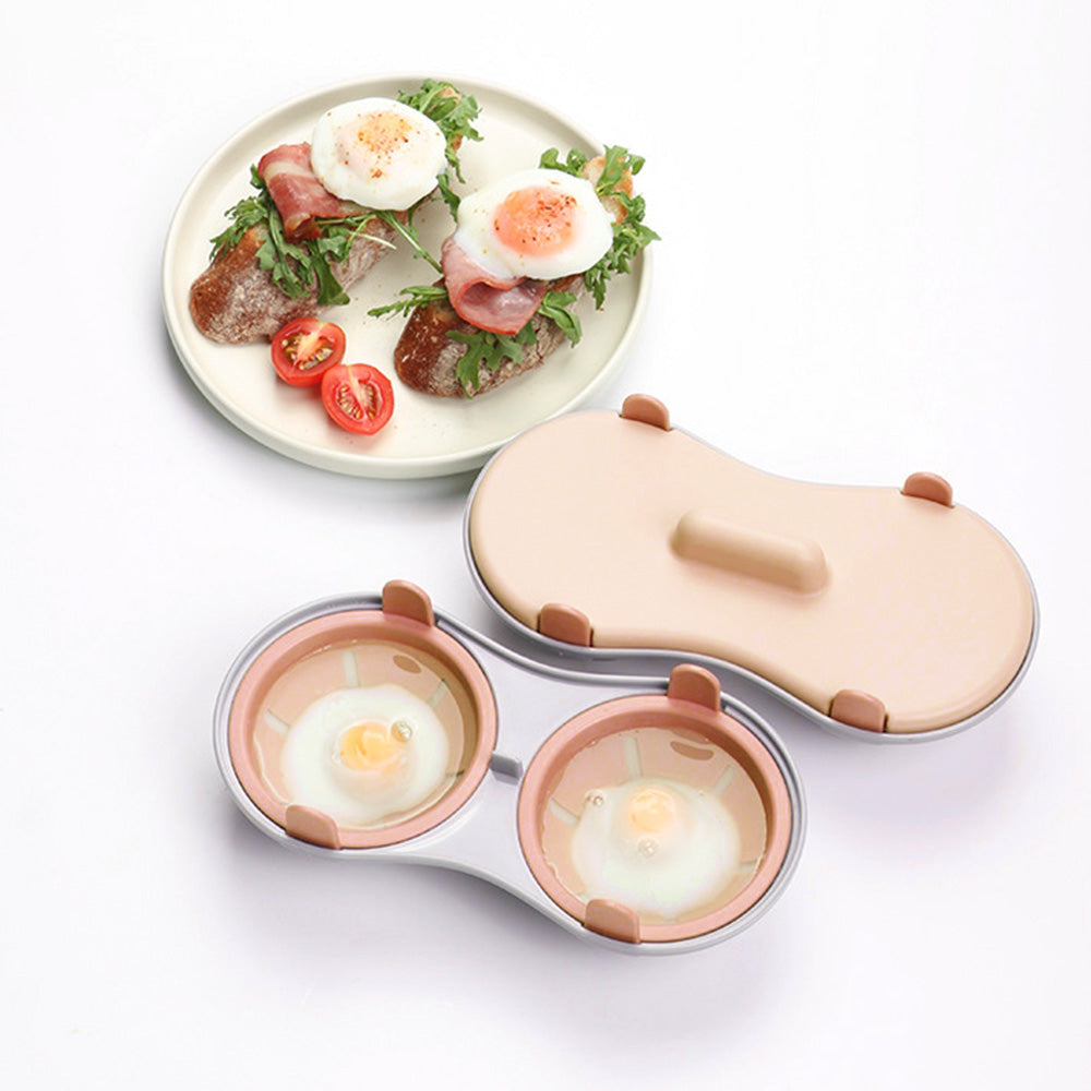 Double Layer Microwave Egg Cooker and Poached Egg Steamer