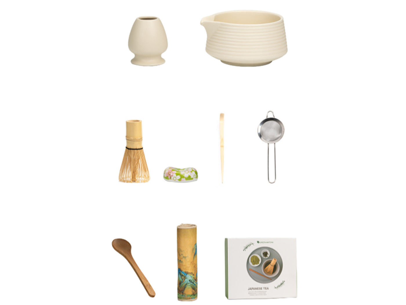 8-Piece Matcha Whisk Set Traditional Japanese Matcha Kit