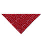 Snowflakes Christmas Dog Bandana Buffalo Plaid Pet Scarf Dog Triangle Bandana