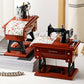 Retro Sewing Machine Music Box with Drawer Storage Desktop Decorative