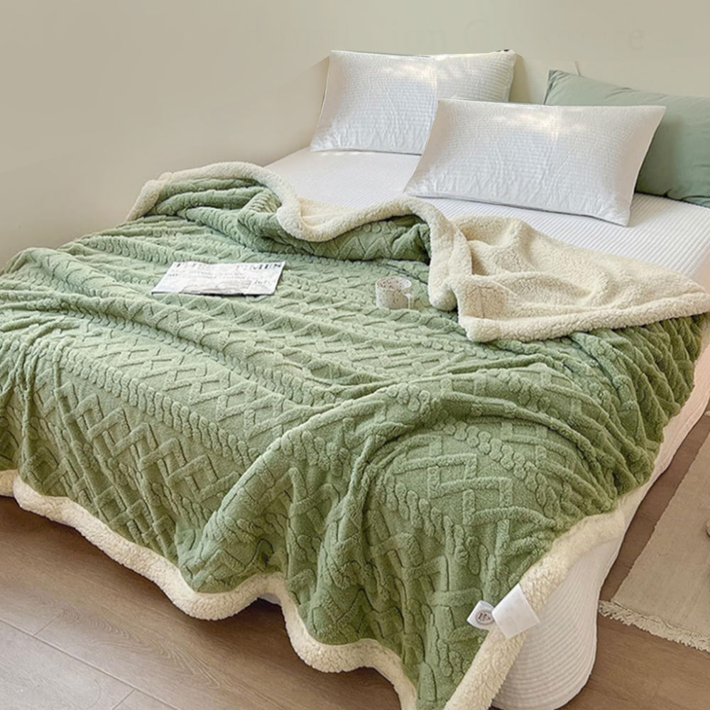 150X200cm Reversible Artificial Plush Blanket