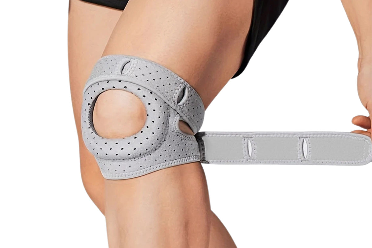 Adjustable Neoprene Knee Sleeve-Black