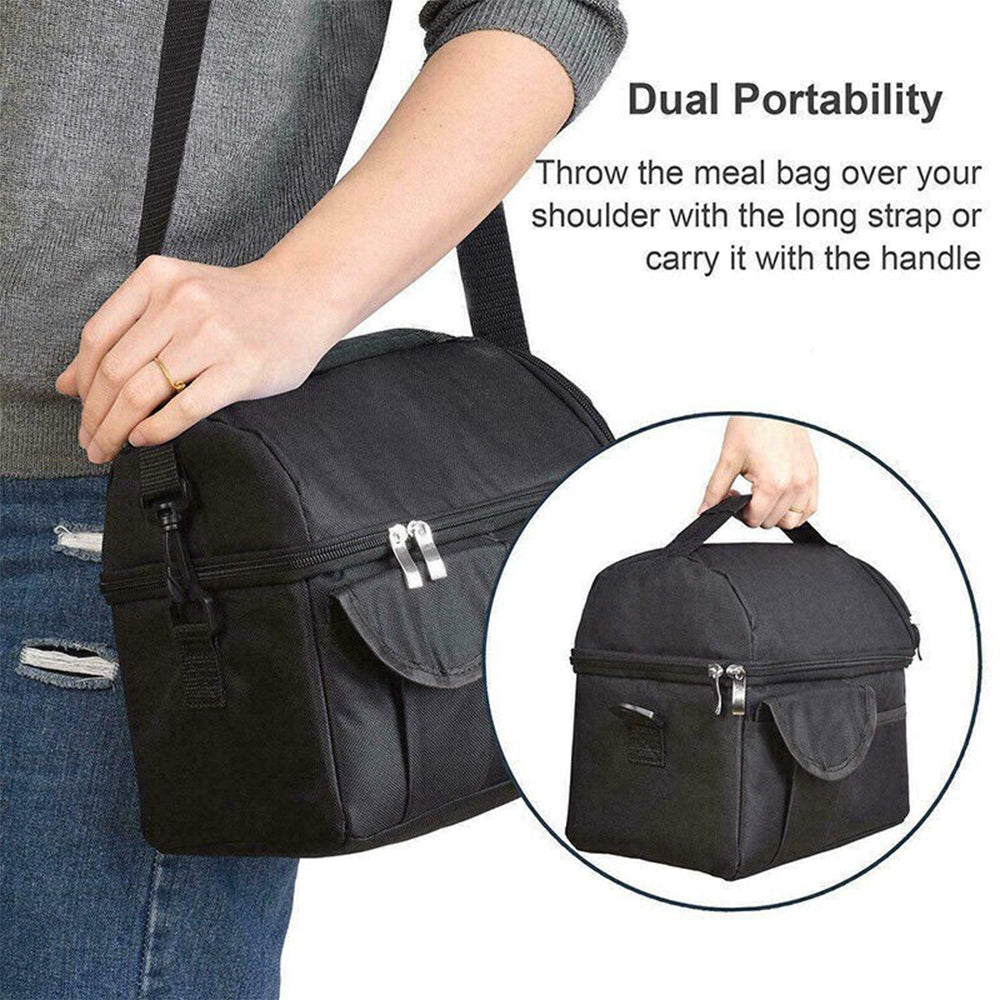 Large Insulated Cooler Lunch Bag Double Layer
