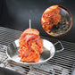 2Pcs Stainless Steel Removable BBQ Vertical Skewer with Hanger and Base