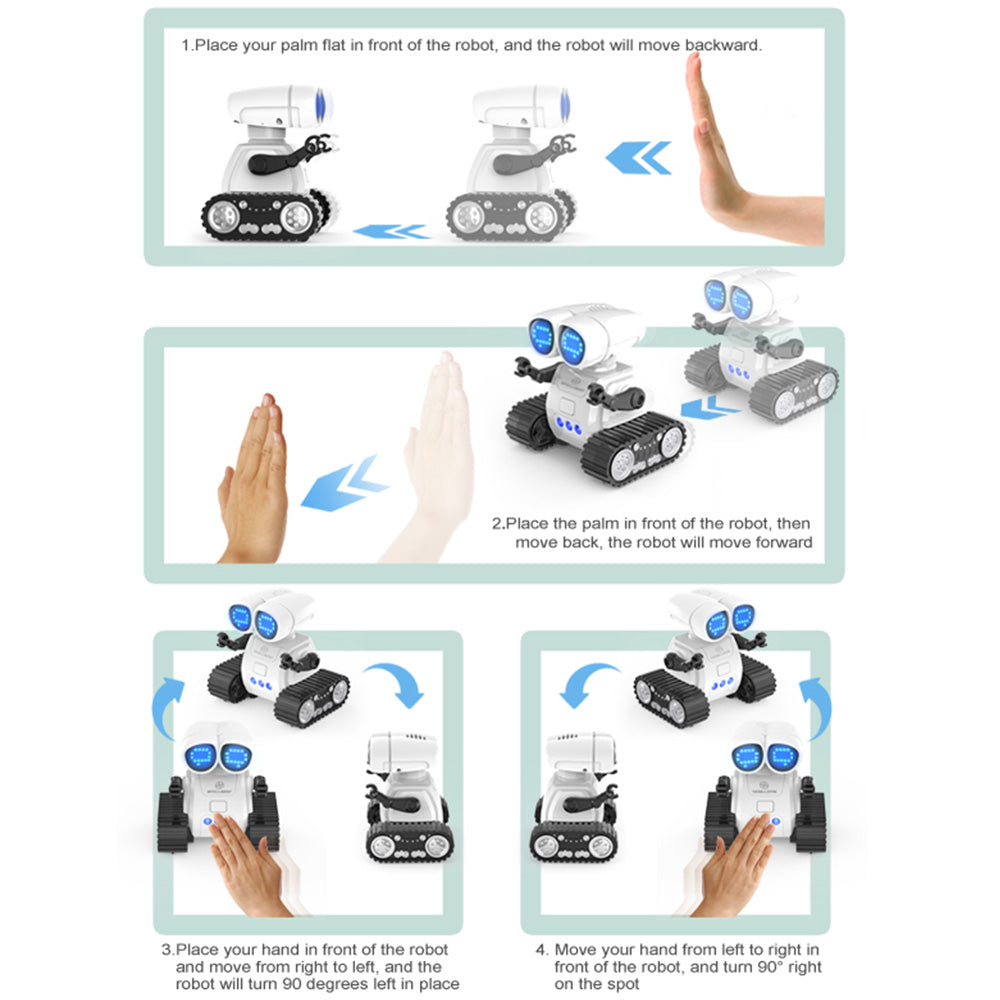Rechargeable RC Gesture Sensing Robot Gift Remote Control Toy With Music And LED Eyes