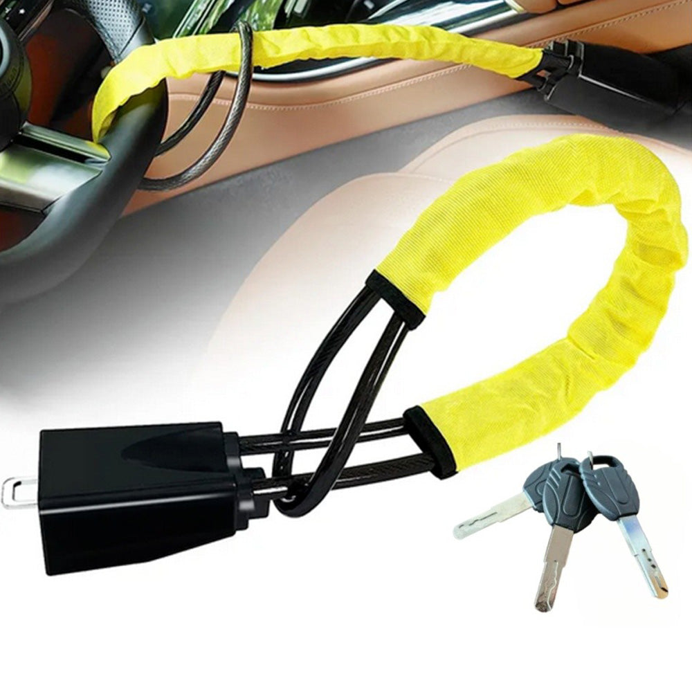 Universal Car Security Anti-Theft Steering Wheel Lock Device Adjustable Lock Fit