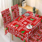 2Pcs Christmas Dining Chair Covers Stretch Removable Washable Dining Room Chair Protector Slipcover