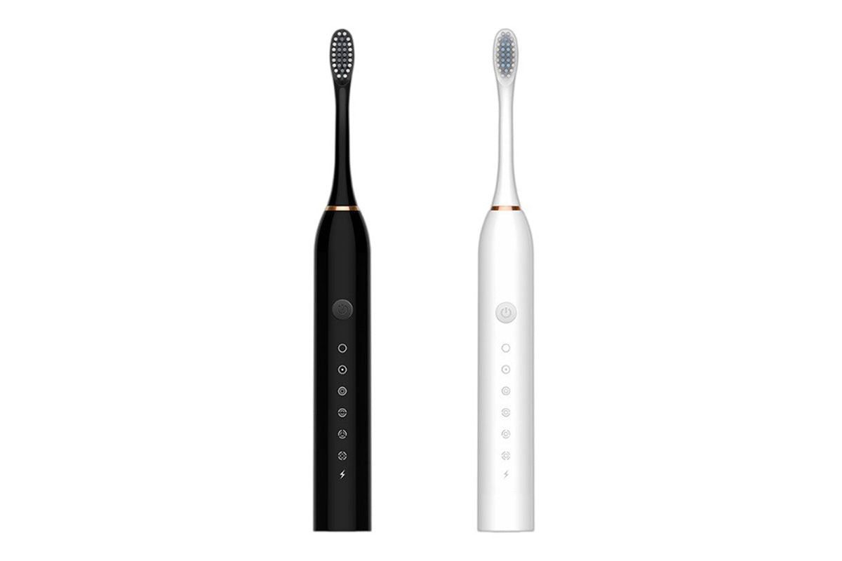 Couple's Electric Toothbrush Set with Travel Case -White and Pink
