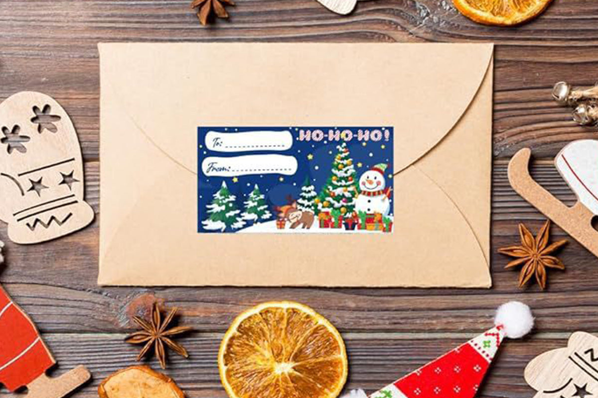 240PCS Christmas Gift Tags Cartoon Christmas Decorations For Wrapping Paper