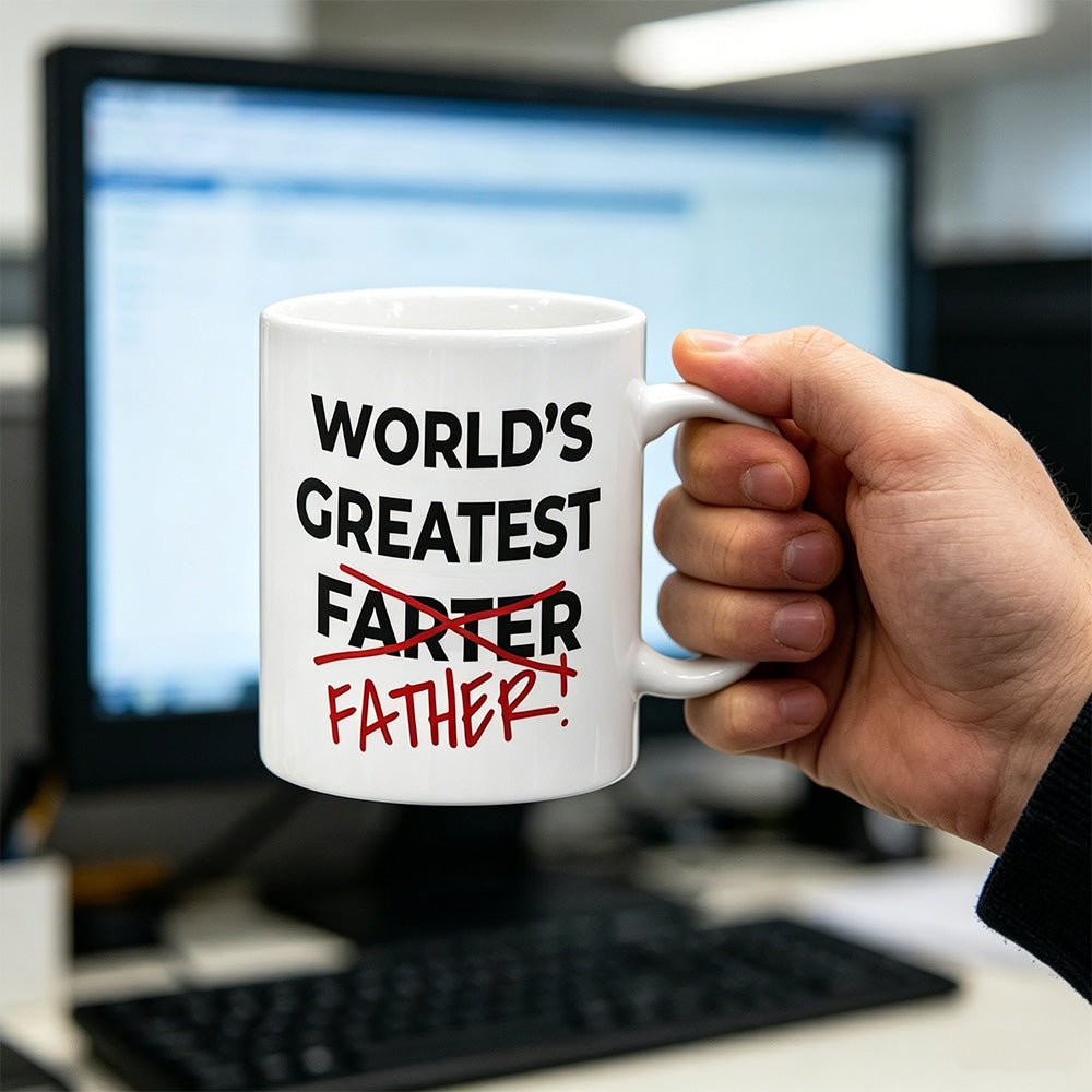325ml Funny Coffee Mug with Handle Tea Cup for Christmas Fathers Day Gift