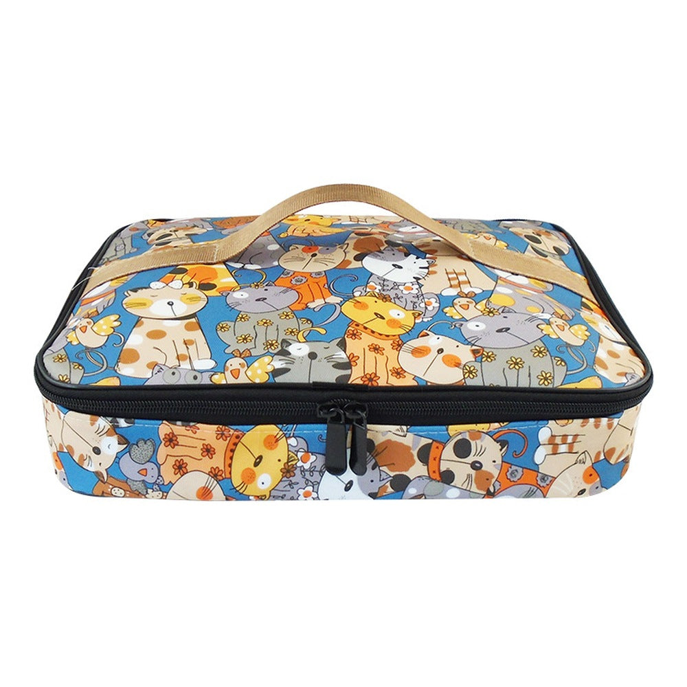 Flat Rectangle Lunch Box Bag Insulated Thermal Food