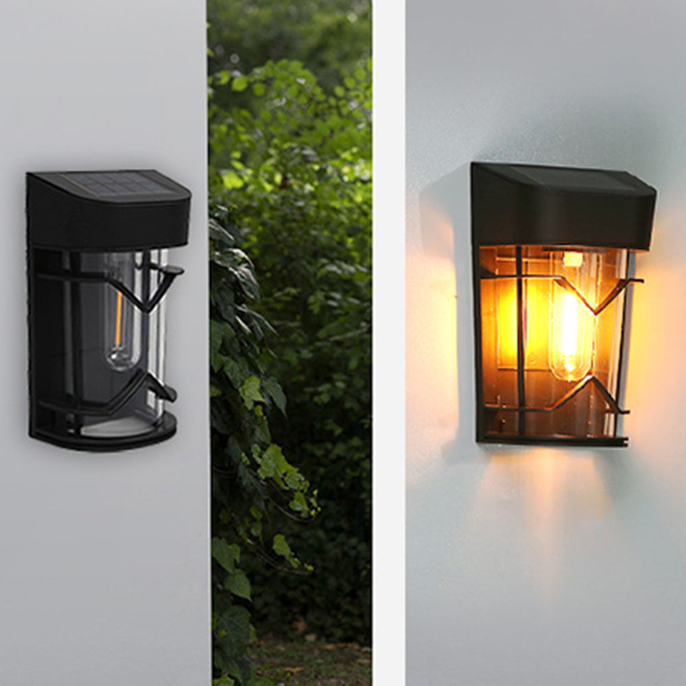 4Pcs Solar Fence Light Water-resistant Outdoor Wall Lamp