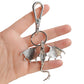 2Pcs Flying Dragon Brooch Pin Vintage Punk Flying Dragon Brooch