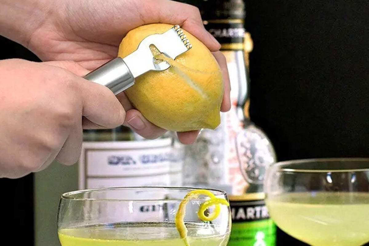 Stainless Steel Lemon Zester Grater Citrus Peeler With Channel Knife