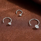 Half Hoop Earrings for Women Lightweight Sterling Silver Stud Earrings for Party Daily Life