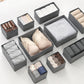 6Pcs Foldable Drawer Organizer Sock Underwear Storage Box with Zipper