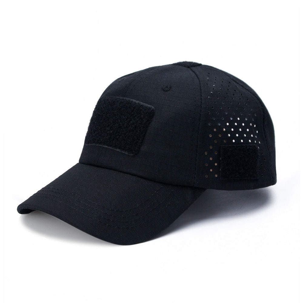 Adjustable Baseball Cap with Glasses Holder Slot