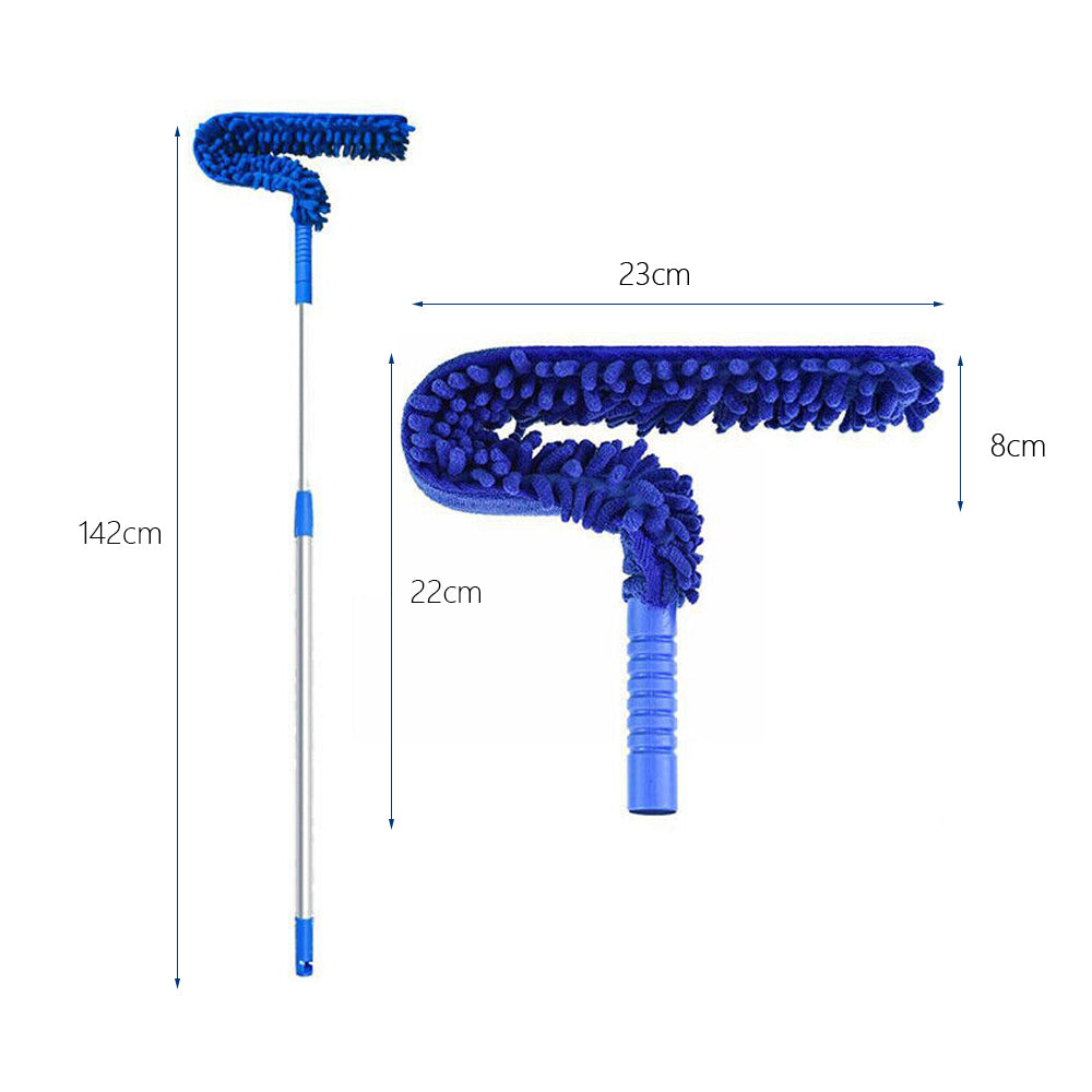 2Pcs Cleaning Brush Flexible Detachable Handle Dust Cleaner Ceiling Fan Duster