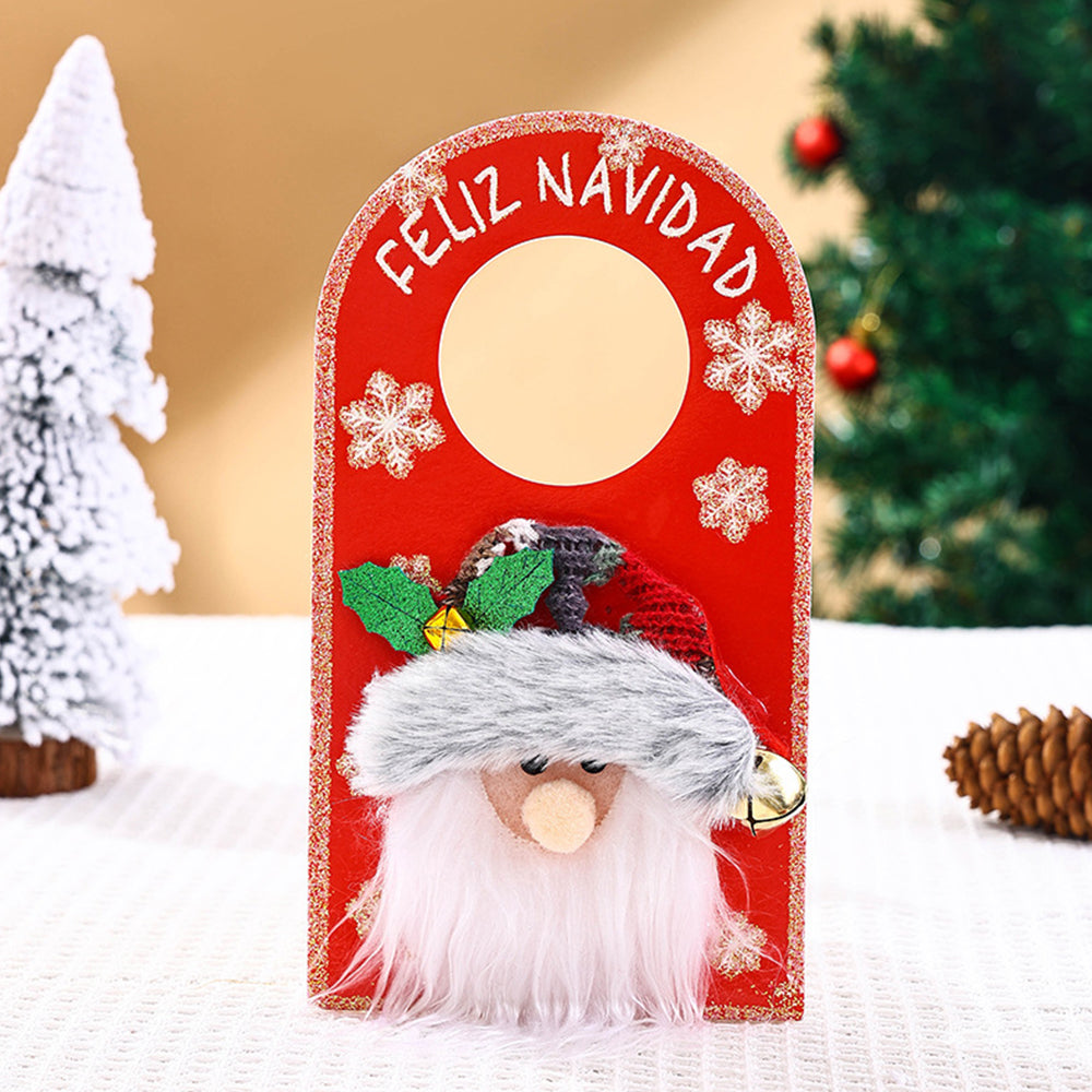 Vintage Merry Christmas Door Knob Hanger-Santa