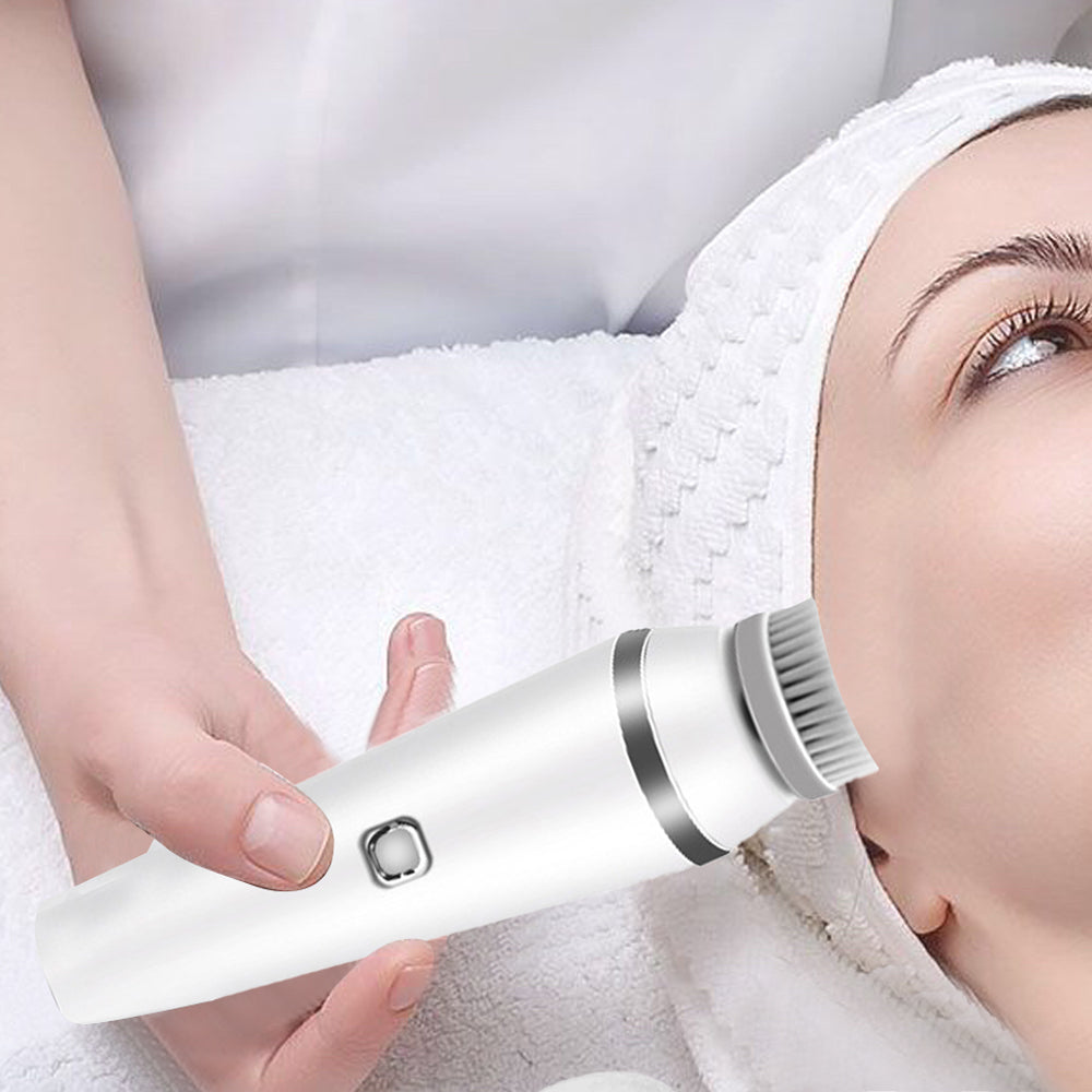 4-in-1 Electric Powered Facial Cleansing Brush Set for Skin Care and Beauty