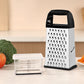 Box Grater with Container Stainless Steel Coarse Fine Slicer Non Slip Base