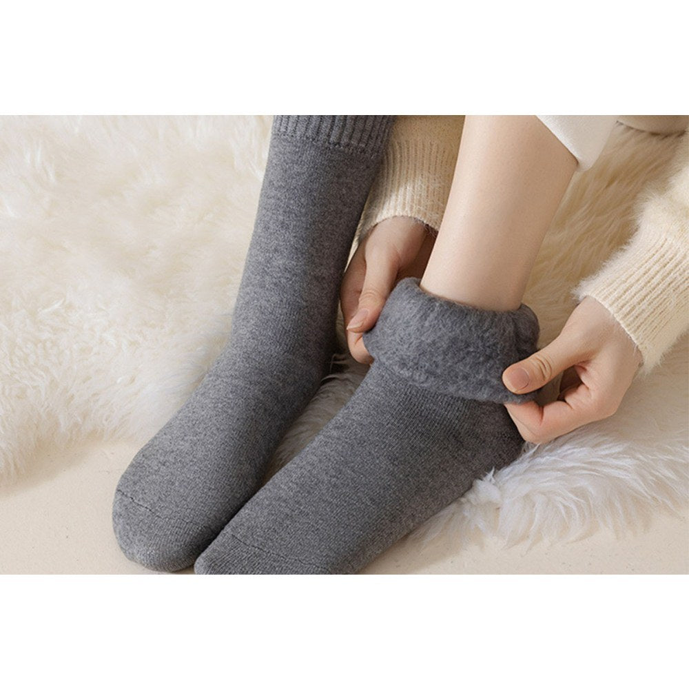 1 Pair Warm Thermal Socks Womens Winter Fleece Lined Socks Insulated Socks