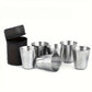 30ml Stainless Steel Shot Cup Set with PU Carry Pouch for Travel