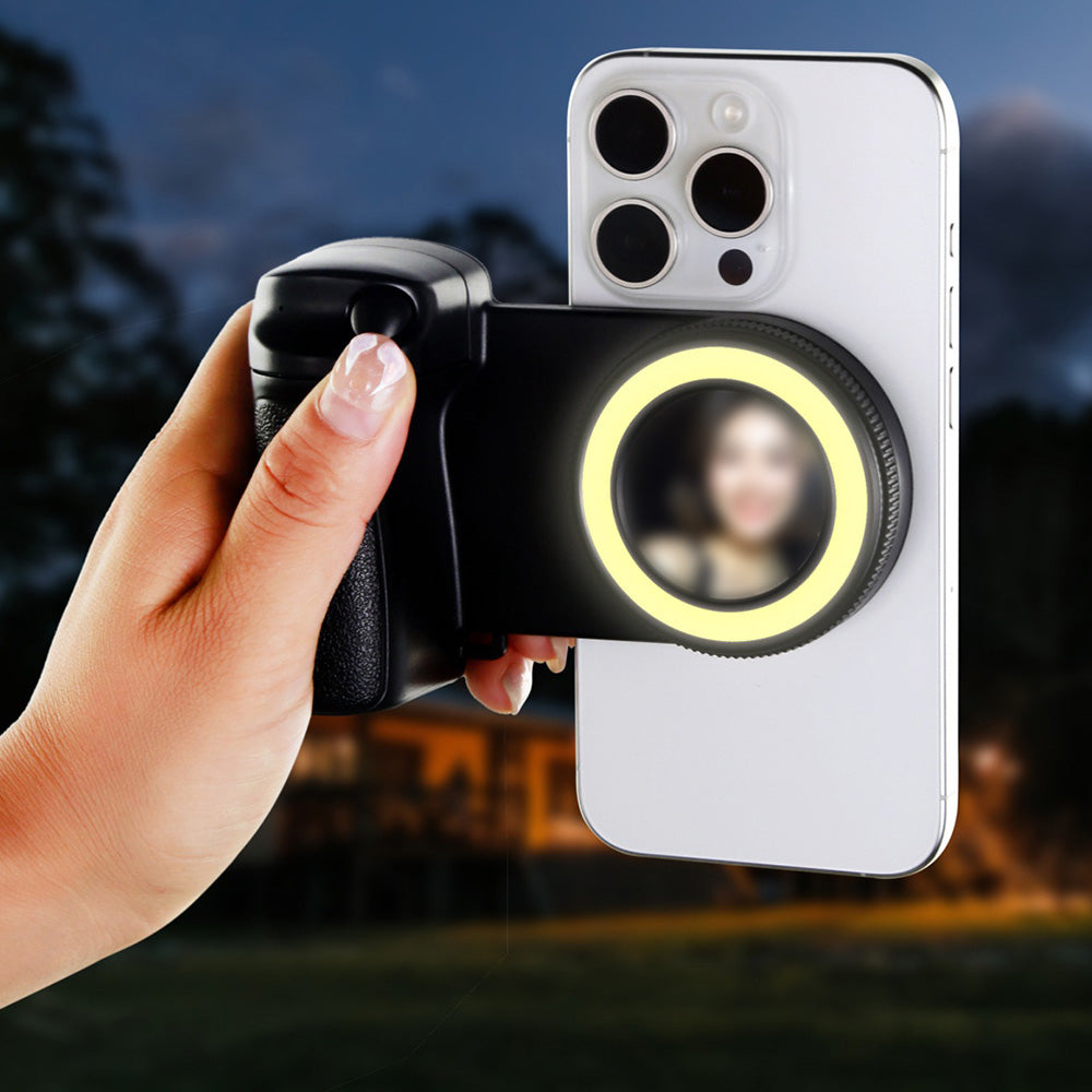 Fun Shot Phone Camera Shutter Grip With Bluetooth Remote For iPhone Android