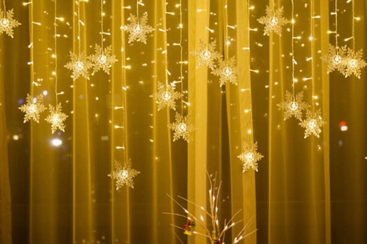 4m Curtain String Lights Waterproof Christmas Window Lights for Party Decorations