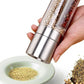 2 in 1 Stainless Steel Manual Salt and Pepper Grinder Adjustable Spice Mill for Kitchen