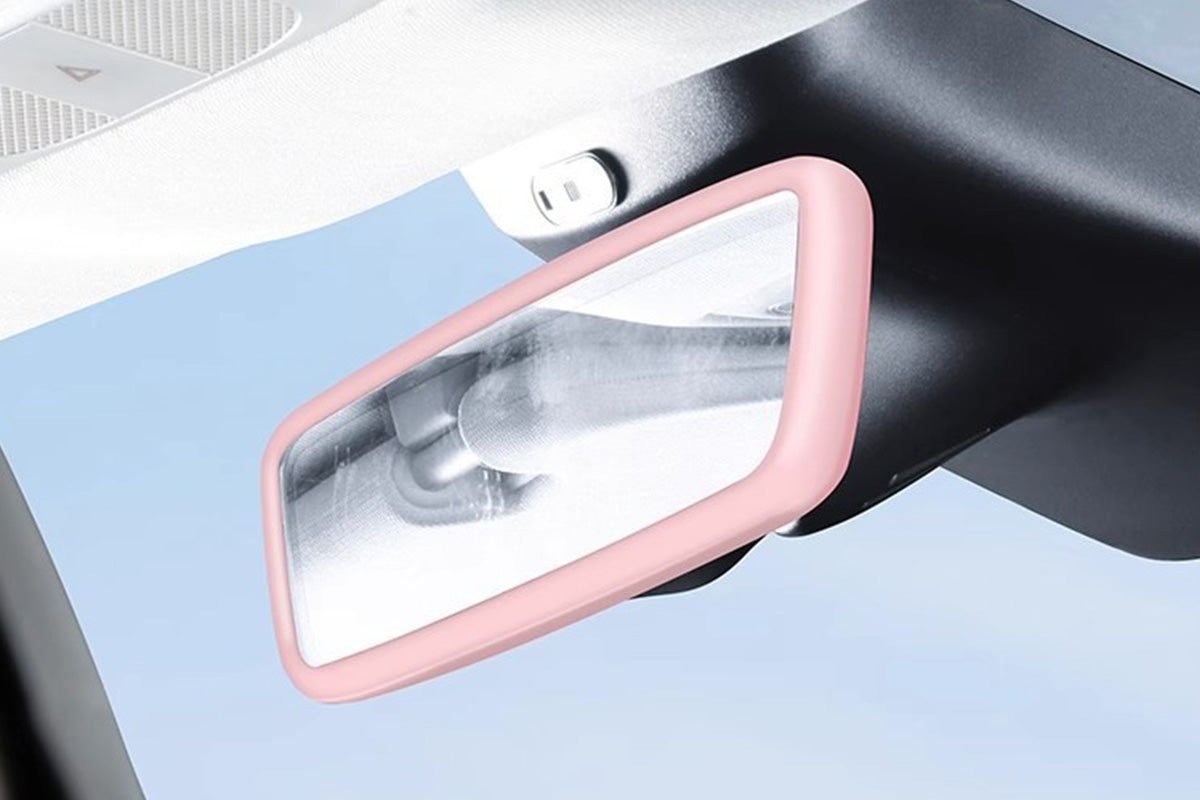 2PCS Car Rear View Mirror Protector Frame Silicone Auto Rearview Edge Protection Cover For Model 3 Model Y