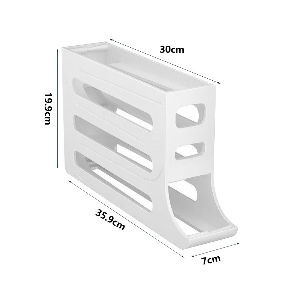 4-Tier Auto Rolling Egg Dispenser Rack