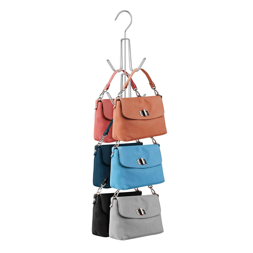 4Pcs Metal Rotatable Hanging Bag Holder for Closet