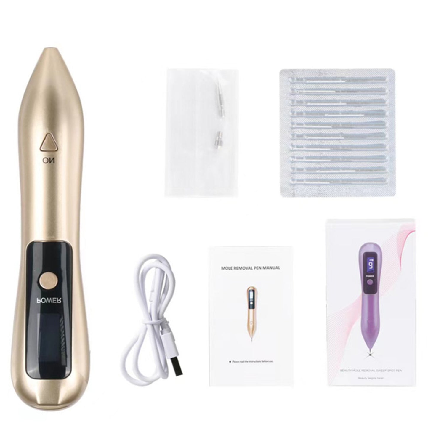 Rechargeable Nine Level Adjustable Skin Spot Removal Pen LCD Plasma Pen
