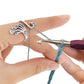 2Pcs Peacock Ring Adjustable Crochet Knitting Loop Accessories