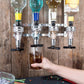 4-Bottle Wall-Mounted Wine Rack and Dispenser for Kitchen or Bar