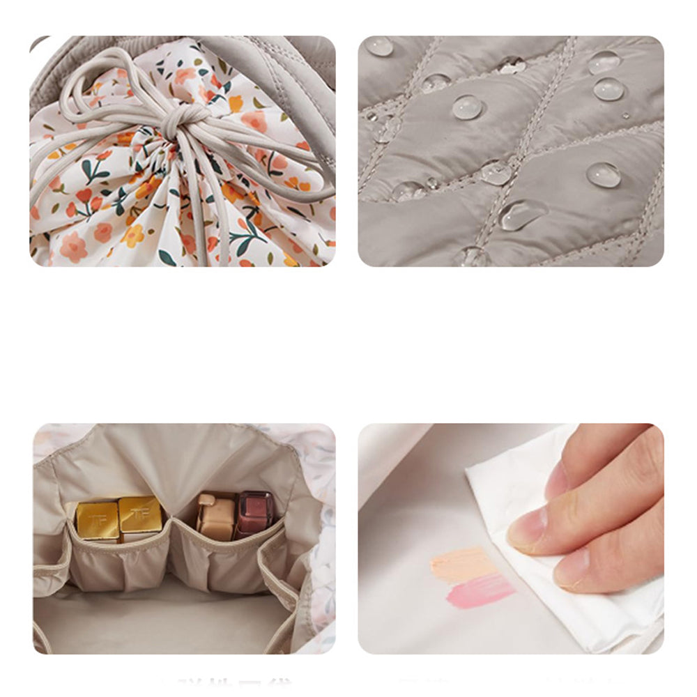 Travel Drawstring Cosmetic Storage Barrel Bag