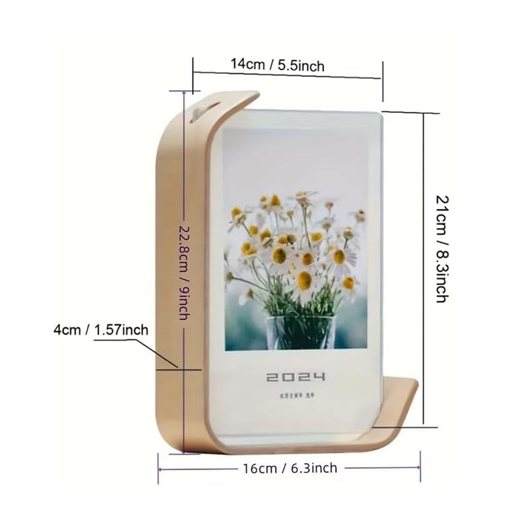 2Pcs Transparent Acrylic Wooden Photo Frame