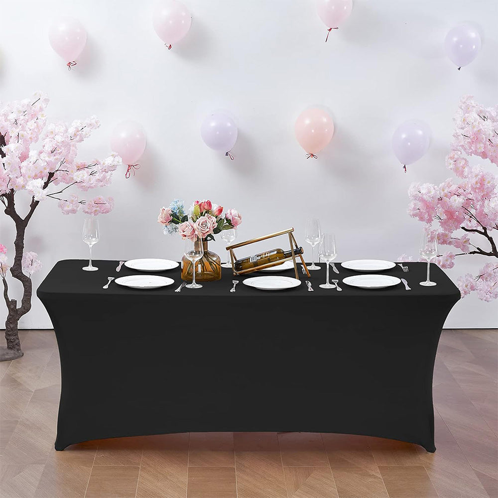 Spandex Fitted Tablecloth Rectangular Stretch Table Cover for Wedding Party